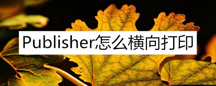 Publisher文件怎么设置横向打印?