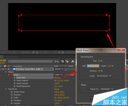 AE圆角矩形怎样怎么快速修改圆角大小?