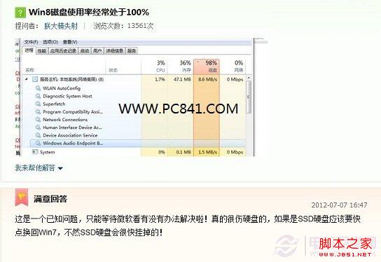 win8磁盘占用100怎么办 win8磁盘占用率100%问题分析及解决方法
