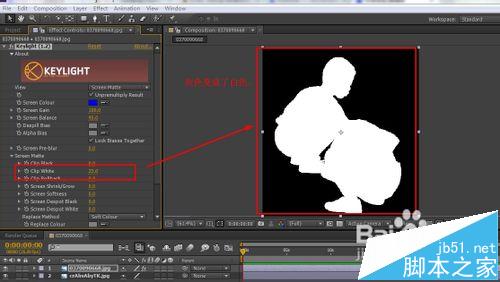 AE中怎么使用插件Keylight抠图?