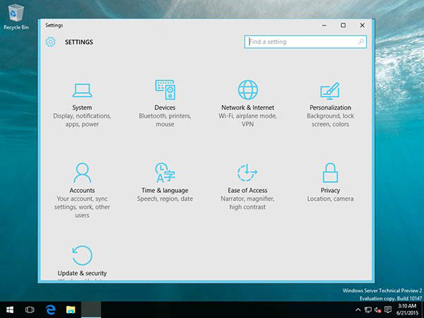 Win10 Server预览版10147大量截图曝光