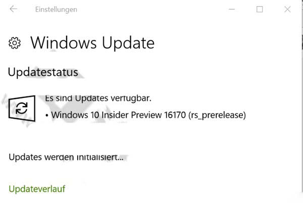 Win10 PC RS3首个预览版16170快速版今日推送