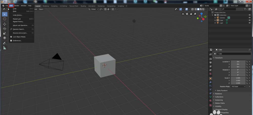 blender2.8英文怎么切换成中文?