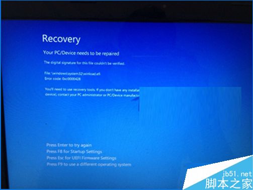 Win10系统开不了机出现Recovery蓝屏问题的解决方法