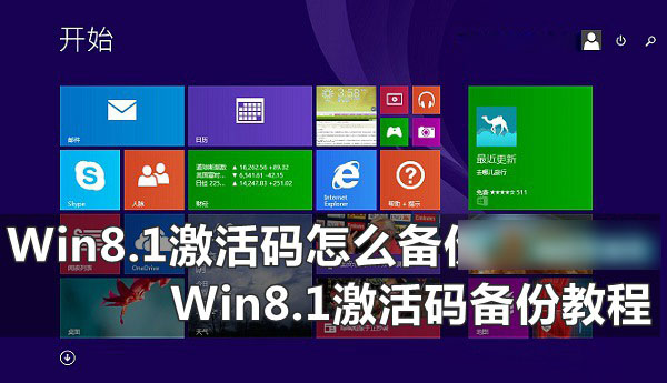 Win8.1系统激活码怎么备份还原 Win8.1激活码备份教程详解