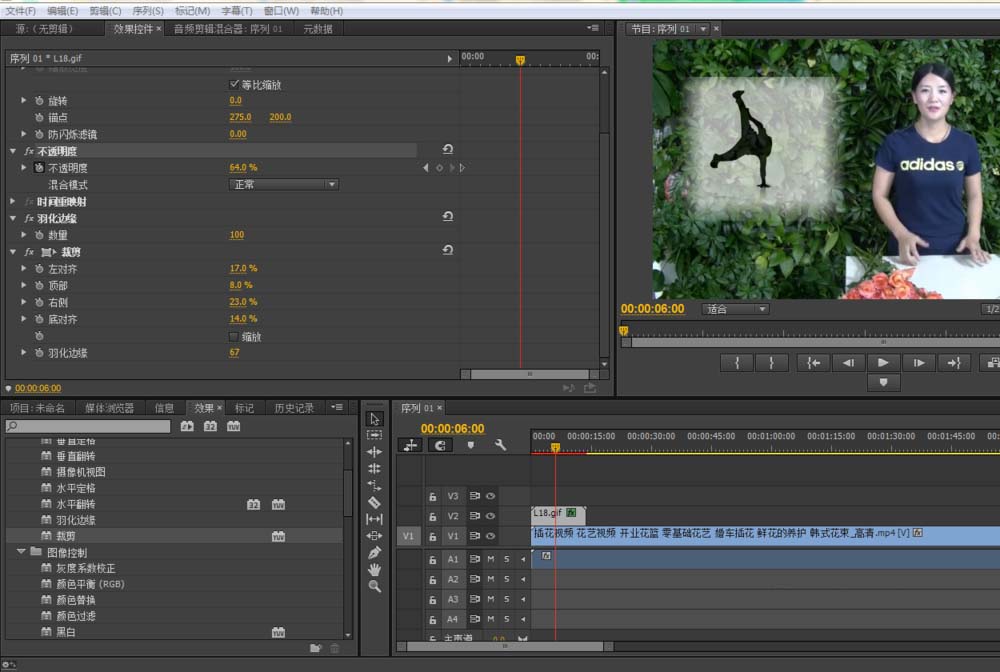 premiere视频怎么羽化边缘?