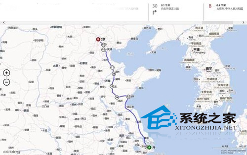 Win8使用内置地图应用查看路线教程