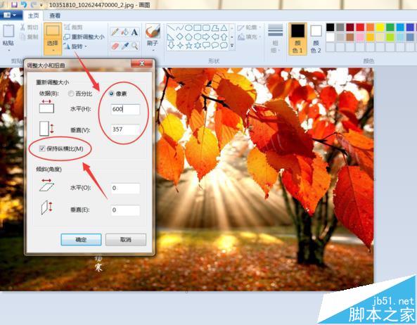 windows自带的画图工具怎么剪切调整图片大小?