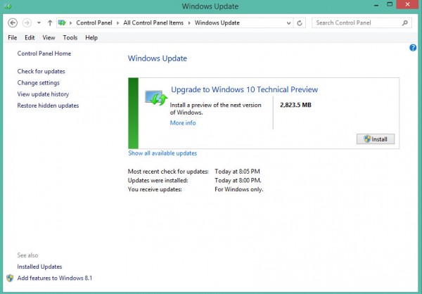 Win7/8.1无缝直升Win10 Build 9926的教程
