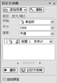 PowerPoint演示文稿中如何设置自定义动画