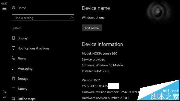 Win10 Mobile最新预览版1435x截图曝光