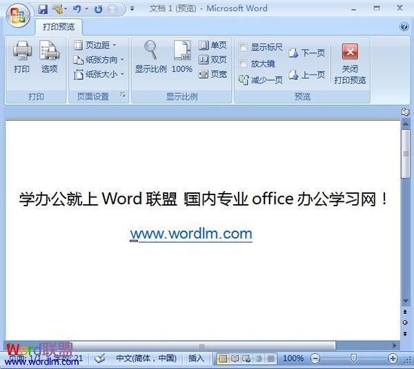 在Word2007中如何在打印预览界面里进行编辑修改