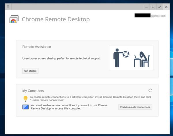 通过Google Chrome远程控制你的Windows10系统的方法