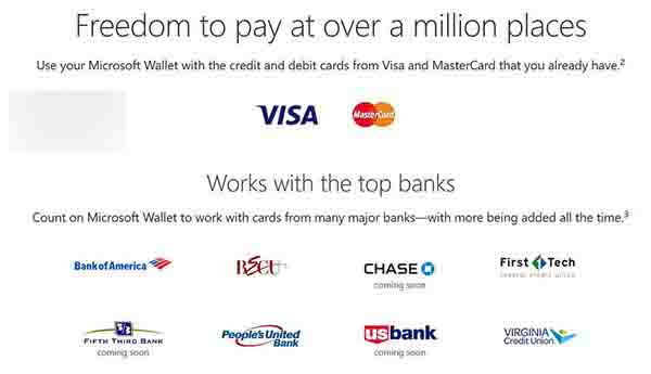 Win10 Mobile钱包移动支付支持银行卡一览及详情解答