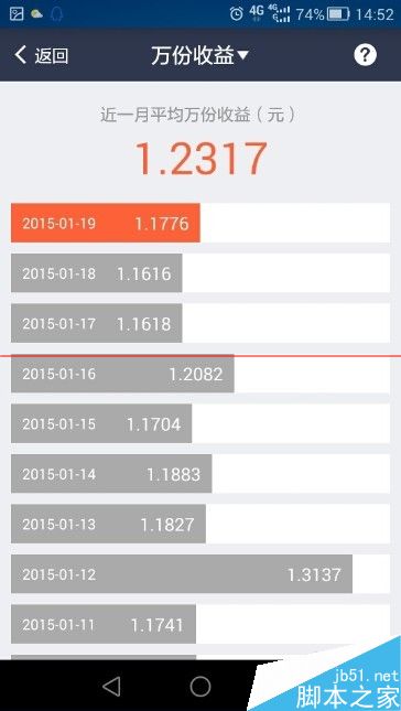 手机支付么查询余额宝近一个月万份收益的方法