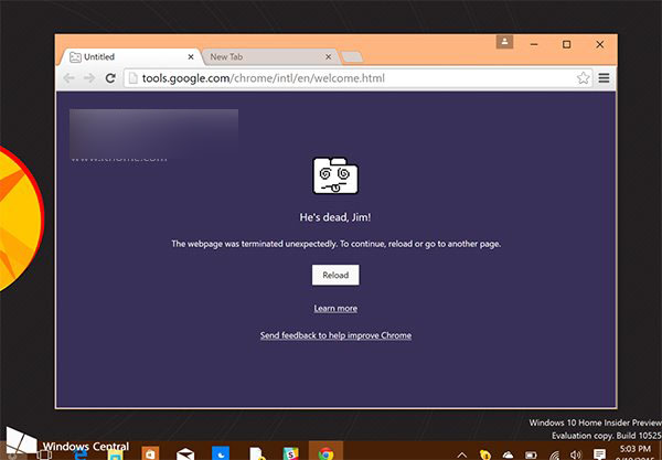 谷歌Chrome浏览器64位在Win10预览版10525中将修复崩溃