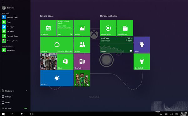 Win10预览版10525安装运行  标题栏更加美丽