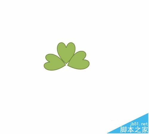 ppt中怎么绘制代表幸运的四叶草?