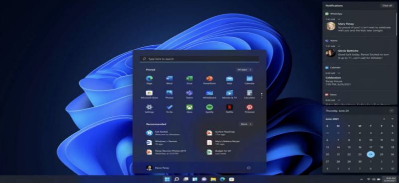 微软正式宣布 Windows11:全新居中“开始”菜单,动态磁贴没了
