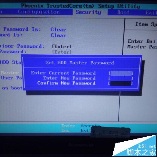 笔记本硬盘HDD User密码password怎么清除?