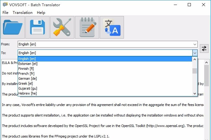 Vovsoft Batch Translator怎么转换翻译 Vovsoft Batch Translator翻译方法介绍