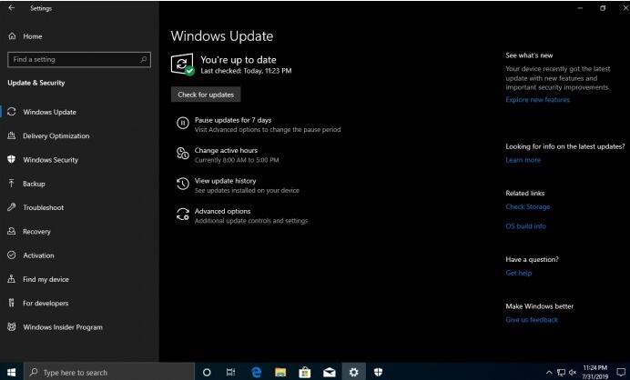 微软发布更新补丁KB4517210解决Win10 v1903的兼容性问题