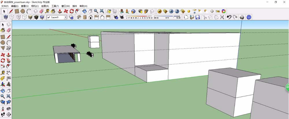 SketchUp草图大师怎么更换材质颜色?