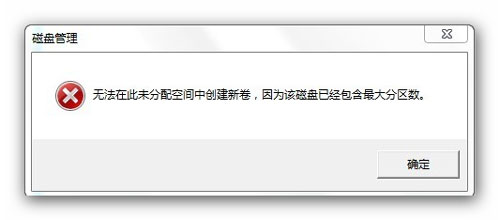 Win7示分区失败不支持动态磁盘的原因及解决方法