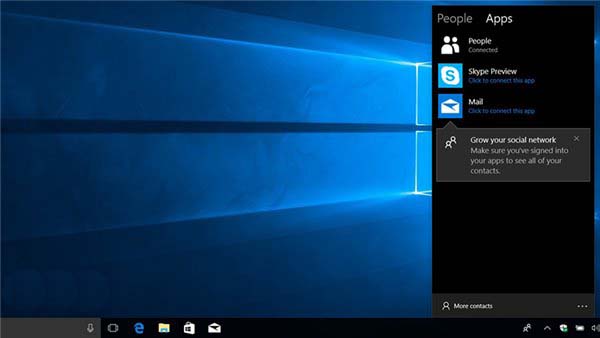 Win10 RS3首个重大功能My People联系人社交功能曝光