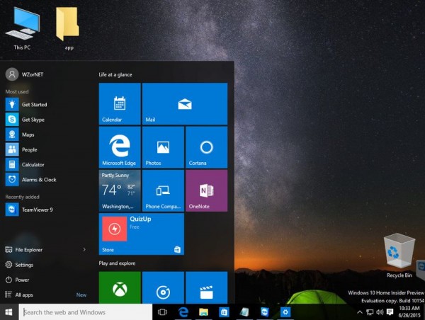 Windows 10 Build 10154最新版系统截图首曝光