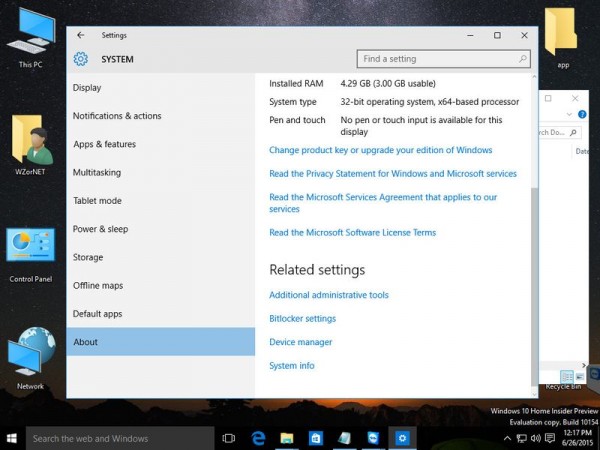 Windows 10 Build 10154最新版系统截图首曝光
