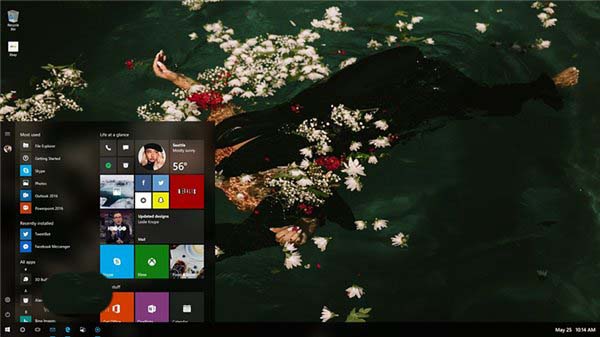 Win10 RS3开始菜单和屏幕截图曝光 NEON透明毛玻璃华丽丽