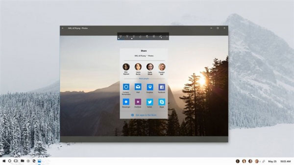 Win10.4毛玻璃界面图赏:白色任务栏抢眼
