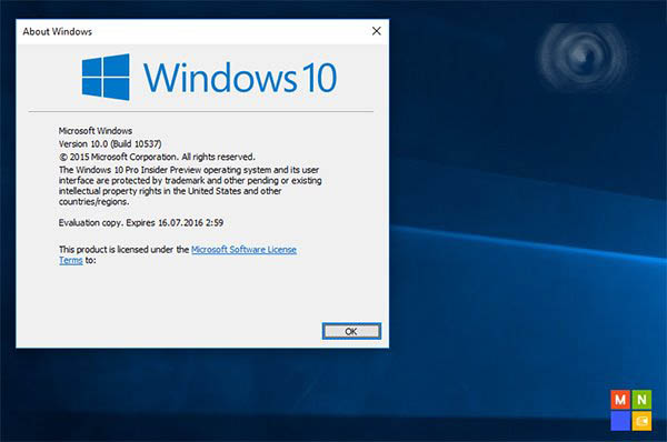 Win10 Build 10537最新预览版更新曝光 高清截图预览