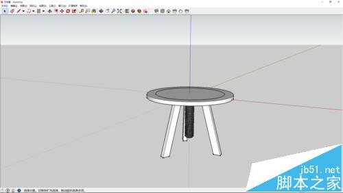 sketchup怎么绘制一个很有创意的桌椅模型?