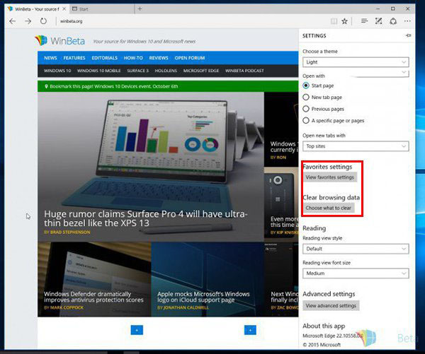 Win10预览版10558：Edge浏览器加入标签页预览
