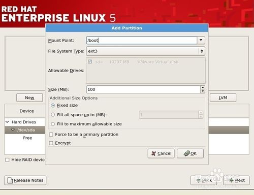 红帽RedHat Linux5系统安装指南