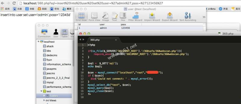 Mysql语法绕过360scan insert防注入方法