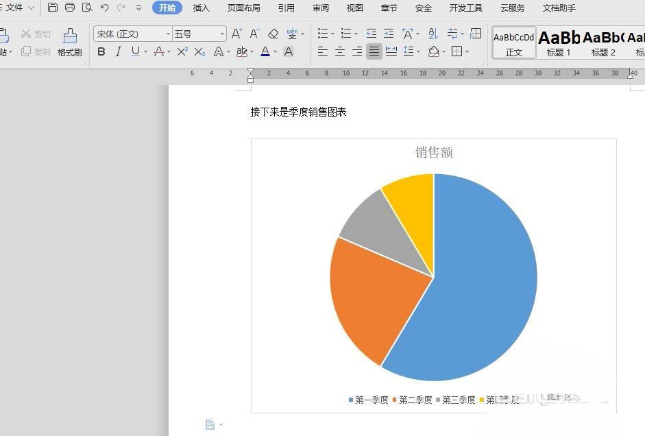wps2019怎么插入饼图图表并显示数据?