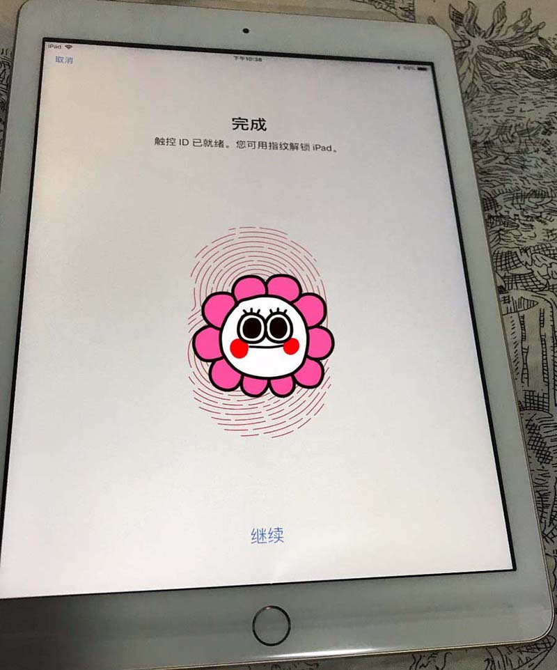 iPad2018新款初始指纹解锁怎么设置?