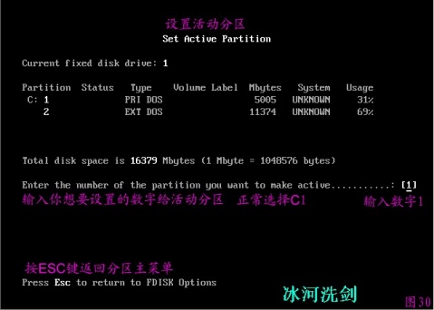 FDISK硬盘分区图解教程 图片已修复