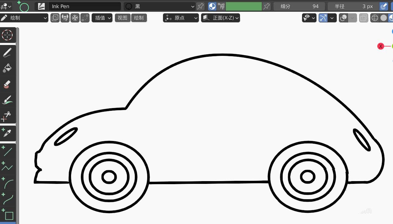 blender2.9怎么画蓝色轿车? blender蓝色轿车的画法