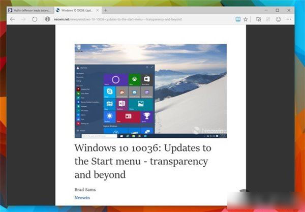 Win10斯巴达浏览器怎么开启？win10系统斯巴达浏览器使用体验图解
