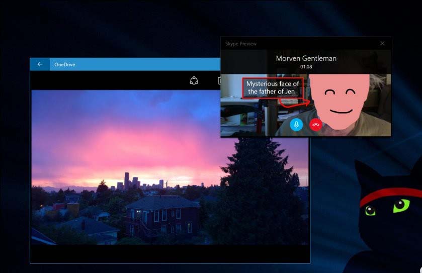 Win10预览版15048中Skype率先支持画中画功能