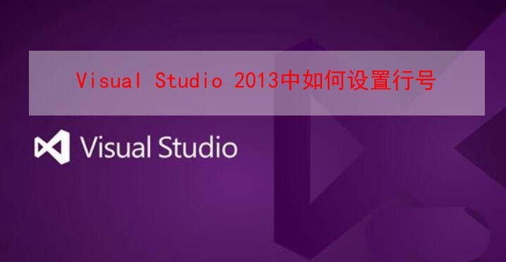 vs2013怎么显示行号? VisualStudio2013设置行号的教程