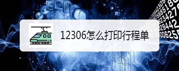 12306官网怎么打印票? 铁路12306打印行程单的技巧