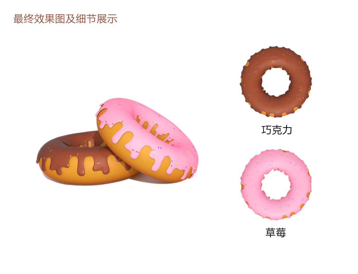 教你如何使用C4D制作唯美可口的甜甜圈建模教程