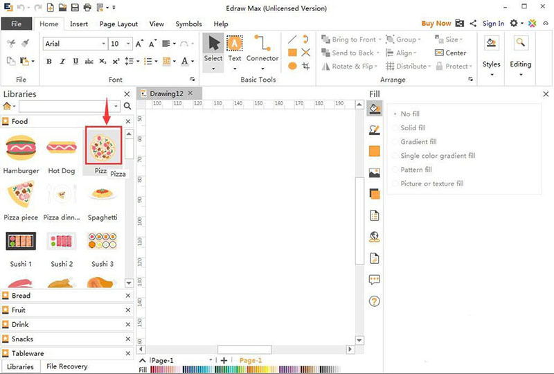 Edraw Max亿图图示怎么绘制美味的Pizza图?