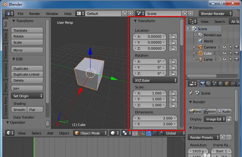 blender怎么设置隐藏场景坐标轴线?